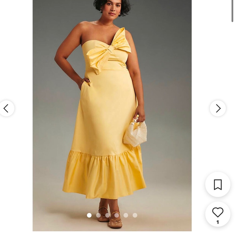 Anthropologie Women's Yellow Dress in size 4